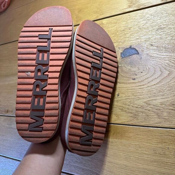 Merrell maroon Juno suede clog mules 9 - Picture 6 of 9